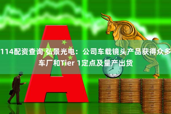 114配资查询 弘景光电：公司车载镜头产品获得众多车厂和Tier 1定点及量产出货